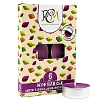 Свеча чайная ароматизированная " РСМ " 6шт Момпансье, 39*12,5мм, время горения 3-4часа, картонная упаковка