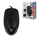Мышь " Defender " MB-241, Azora проводная оптическая, 2 кн, черная, 1200 DPI, кабель USB 1,8м