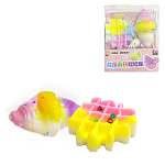 Сквиш " Вкусняшки " 4,5*4см и 5,5*3,5см, пайетки, 2шт, ассорти, индивидуальная упаковка, европодвес