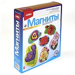 Фигурки на магнитах " Lori " Цветочки, формы, гипс, акварельные краски, кисть, магнитная лента, инструкция