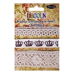 Набор хлопковых лент " Decola " Vintage 3 шт, 91 см, блистер