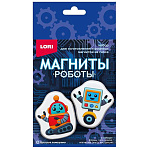 Магнит из гипса " Lori " Шустрые помощники, в наборе: форма, 2 фигурки, гипс, магнитная лента, гуашь 6 цветов, инструкция