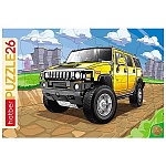 Пазлы " Hatber "  4D 26элементов Крутой внедорожник 20*30см, в рамке, картонная упаковка
