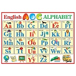 Плакат " Мир открыток " 9-19 А4 English Alphabet, мелованная бумага 150г/м2, без отделки