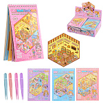 Альбом с наклейками спираль " Basir " Румбокс, Для девочки, 190*135мм, 8 локаций, 8 листов с наклейками, пинцет, 4 дизайна, пакет, картонный дисплей