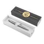 Ручка подарочная шариковая автоматическая " Parker " Jotter 70th Stainless Steel CT, синяя, 1мм, перо- нержавеющая сталь, цвет корпуса- серебряный/хром, материал корпуса- нержавеющая сталь, подарочная упаковка