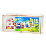 Пазлы " Антураж " Умный паровозик. Изучаем цифры, формы, цвета, 32элемента