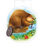 Плакат фигурный " Мир поздравлений " 930 А4 Бобр, европодвес