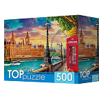 Пазлы " TOPpuzzle " 500элементов Красивый Лондон 48,5*34,5см, картонная упаковка 19,3*14,5*7,2см