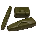 Дорожный набор " Миленд " Трио Хаки в наборе: мыльница 8,5*5,3см, футляр для зубной щетки 19,5*2*2см, футляр для бритвы 15*4*1,5см, пластиковый