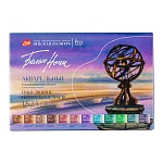 Краски акварельные художественные " Белые ночи " 12цв, кювета 2,5мл Грануляция+Натуральные земли, пластиковый пенал, картонная упаковка