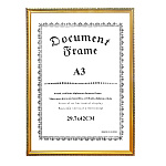 Фоторамка " KWELT " пластиковая 29,7*42см Золото с рельефным узором, акриловое стекло 0,5мм, ширина багета - 16мм