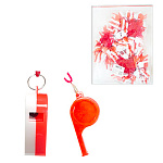 Свисток " KWELT " 4*2*1,5см ассорти, пластик, пакет