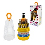 Отвертка с битами " LianJie " 31в1, пластиковый бокс, 4,5*11см, картонная упаковка