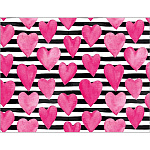 Конверт для подарочного сертификата " Мир поздравлений " 065 Сердца и полоски, 115*90мм, без отделки