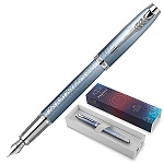 Ручка подарочная перьевая " Parker " Polar IM Last Frontier SE, картридж синего цвета, цвет корпуса- синий/серый, картонная упаковка