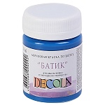 Акрил шелк/батик " Decola " 50мл небесно-голубая