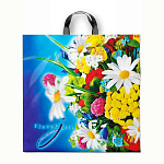 Пакет ПЭ " Интерпак " с петлевой ручкой ПВД, 44*44см 70мкм Настроение