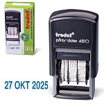 Датер-мини " Trodat " 20*3,8мм пластиковый, месяц буквами, высота шрифта 3,8мм