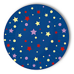 Набор тарелок " Миленд " d=18см, флоупак, Звёздочки и конфетти, в наборе 6шт