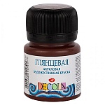 Краска акриловая " Decola " 20мл глянцевая коричневая