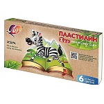 Пластилин " Луч " ZOO 6цв, 90гр, картонная упаковка