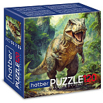 Пазлы " Hatber " 120элементов Тираннозавр 15*15см, картонная упаковка