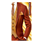 Конверт для денег " Мир открыток " 2-17 Мужской- Поздравляю! Деловой костюм, 165*85мм, фольга, пластизоль