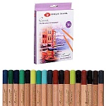 Карандаши " Сонет " пастельные 36цв круглые деревянные, картонная упаковка, европодвес