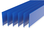 Ценникодержатель полочный самоклеящийся DBR39, длина 1м, синий