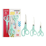 Набор ножниц " deVente " в наборе 3шт: 13см, 18см, 20см, металлические, пластиковые ручки, картонная упаковка, европодвес