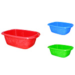 Таз " Милих " 17л прямоугольный, пластмассовый, без крышки, ассорти (без возможности выбора цвета)
