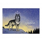 Альбом А4 12л " Альфа-Тренд " Волчица, на скобе, обложка- мелованный картон, блок- офсет 100г/м2, выборочный УФ-лак