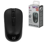 Мышь " Defender " MM-995 Wave беспроводная оптическая, 4 кнопки, черная, 1600 DPI, USB