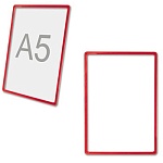 Рамка из ударопрочного пластика с закругленными углами PF-A5 красная