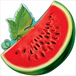 Украшение на скотче " Праздник " 190 Арбуз, 196*196мм, вспененный скотч, глянцевый УФ-лак