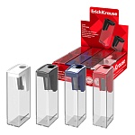 Точилка " Erich Krause " City, Classic, ассорти, пластиковая, одно отверстие, c контейнером, в дисплее