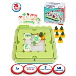 Игра логическая " Рыжий кот " Веселое IQ-развитие. Логическая змейка. 3 уровня сложности, 50 заданий. В набор входит: игровое поле, бортики для поля - 2 шт, деревья - 5 шт, двухсторонние элементы змейки - 34 шт, двухсторонние карточки - 25 шт, цветная инс