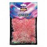 Наполнитель для слайма " Волшебный мир " слюда- розовый, из голографиеского материала в формате "битое стекло", картонный блистер 12*24мм, европодвес