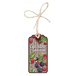 Бирка для букетов и подарков " Праздник " 150 Сделано с любовью, Ягоды, 46*96мм, шпагат джутовый, текст