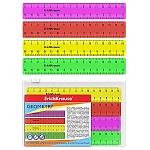 Набор чертежный МАЛЫЙ 4 предмета: линейки 15см, пластик цветной, Neon Solid, " Erich Krause "