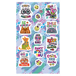 Наклейки " Мир открыток " 0-11 А6 Котики и надписи, без отделки