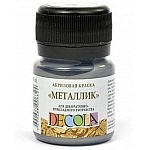 Краска акриловая " Decola " 20мл металлик серебро темное