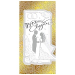 Конверт для денег " Мир поздравлений " 475 Свадьба- В День Свадьбы! 168*84мм, дизайнерская бумага, пластизоль, фольга, текст