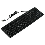 Клавиатура " Defender " HB-420 черная, мембранная, проводное подключение USB, 1,5м