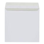 Конверт для CD/DVD дисков 125*125мм белый, без окна, клей, 80г/м