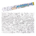 Раскраска " Проф-Пресс " 690*1000мм Транспорт, в рулоне, офсет, односторонняя печать, треугольная картонная упаковка 70*6,5см