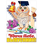 Плакат фигурный " Открытая планета " 941 А2 Удачи тебе, выпускник!