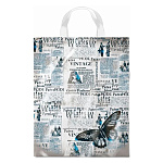 Пакет ПЭ " Интерпак " с петлевой ручкой ПВД, 28*35см 55мкм Виньетка