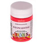 Краска акриловая " Decola " 50мл флуоресцентная красная светлая